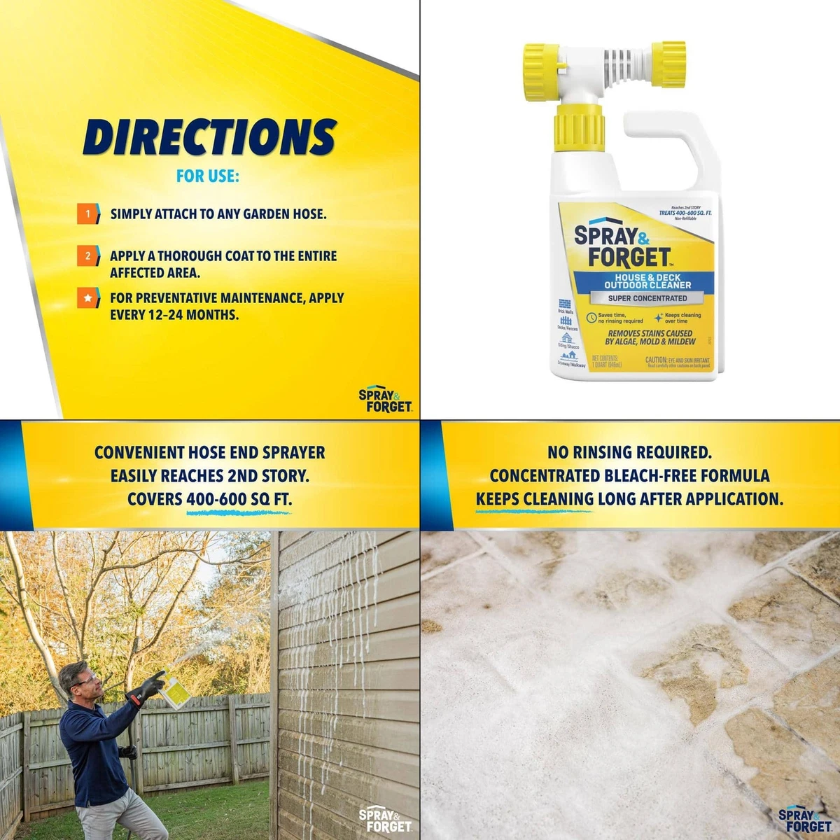 Spray House And Deck Outdoor Cleaner With Hose End, 59 OFF