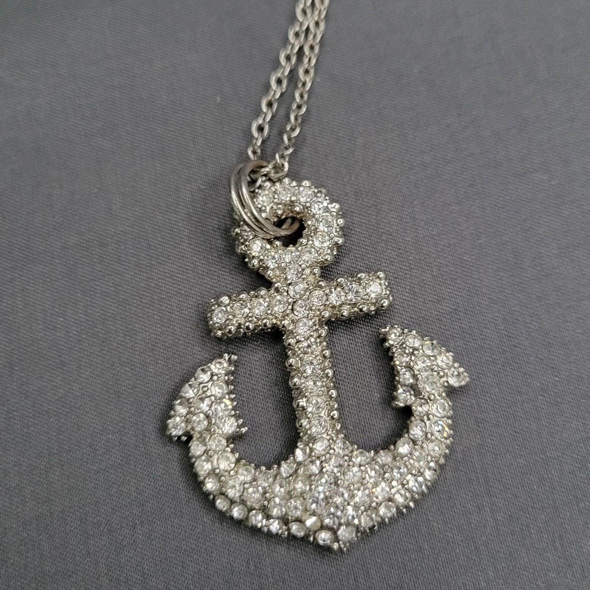 Diamond Pendant Tiffany Anchor Necklace Anchor Pendant 24