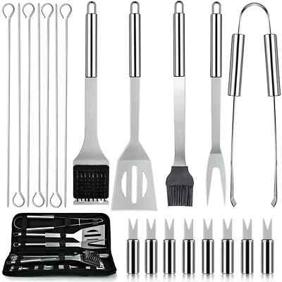 ACEUR Grilling Accessories BBQ Tools Set,20 PCS Stainless Steel Grill Kit