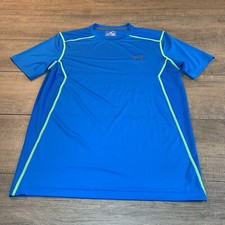 Under Armour Mens Athletic T Shirt Size Medium Blue Green Flawless Cond. B5