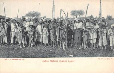 CAMPO SANTO, ARGENTINA ~ WICHI - MATACOS INDIAN MEN, WOMEN & CHILDREN ~ c 1902