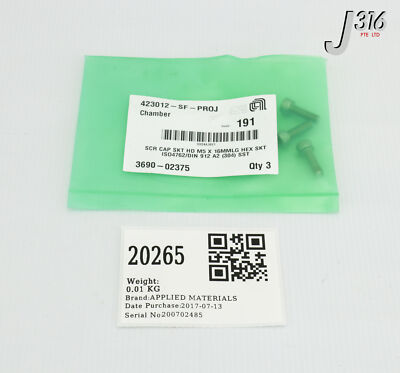 専用3 20265 APPLIED MATERIALS SCR CAP SKT HD M5 X 16MMLG 3690-02375 | eBay