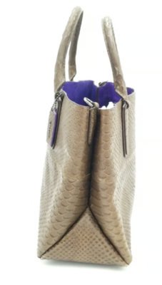 Coach Bronze Borough Python Triple Compartment Satchel | eBay