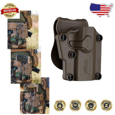 Compact & Full Size OWB Holster with Autolock - Right Handed, Durable TAN Finish