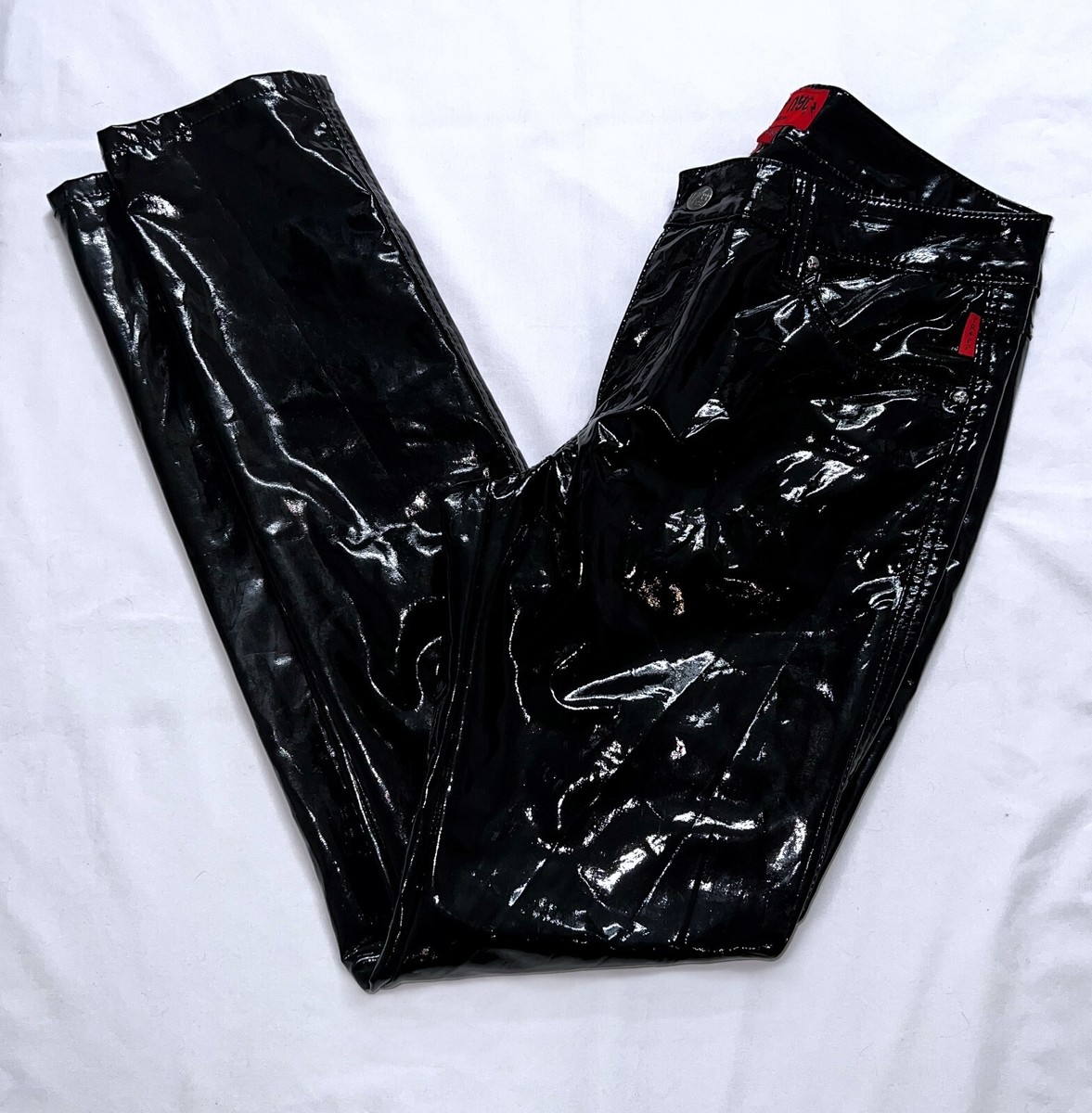 Vintage TRIPP NYC Black Vinyl Pants Women's Size 29/ 9 Y2K EMO