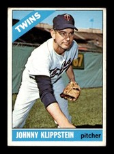 1966 Topps #493 Johnny Klippstein Twins VG-EX+ *u9