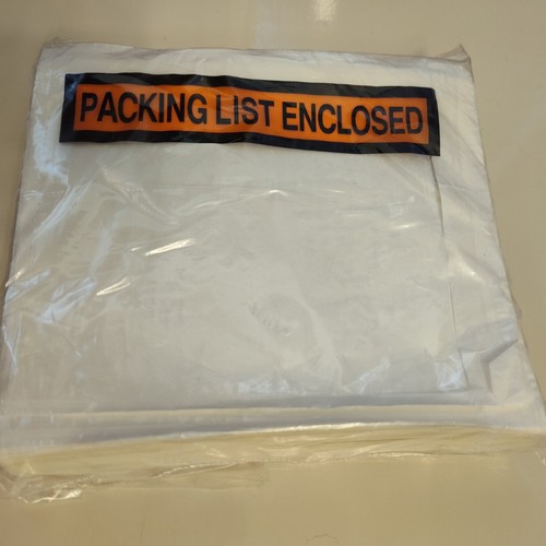 Packing List Enclosed Pouch 100pcs – 4.5" x 5.5" – Pouches Invoice Slip Envelope - Picture 3 of 3