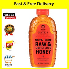 Nature Nate's 100 Pure Organic, Raw Unfiltered Squeeze Bottle Honey, 32 Oz