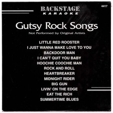 BACKSTAGE KARAOKE CD G BS4417 CDG GUTSY ROCK SONGS cdg WHO AC/DC ROLLING STONES