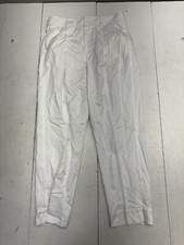 Everlane White Pleated Straight Leg Pants Trousers Womens Size 8