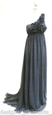 BARI JAY navy blue 1 Shoulder RUNWAY 911 BRIDESMAID GOWN DRESS FORMAL PROM SZ 6