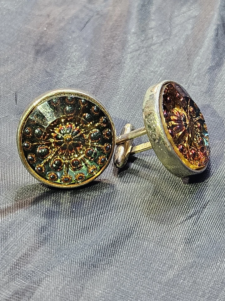 Gemelos Hickok RARO DE COLECCIÓN • Vidrio holográfico Starburst • 42 g • Mod atómico de los años 50 Foto 2 de 4