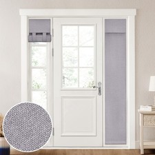 HOMEIDEAS 100 Linen Blackout Sidelight Curtains for Front Door, Side Door Wi...