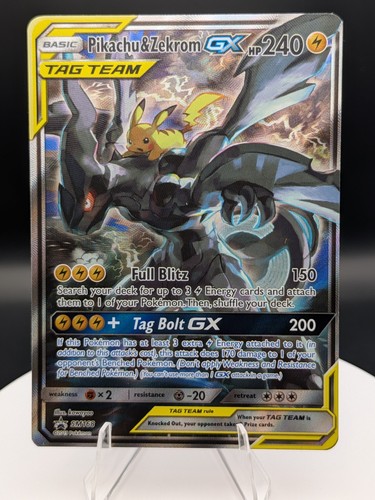 Pokémon TCG: Sun & Moon Promos (SM168) Pikachu & Zekrom GX (NM) Production Trim