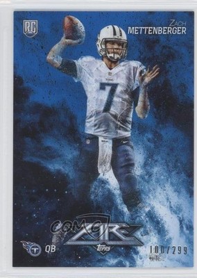 2014 Topps Fire Rookie Blue 100/299 Zach Mettenberger #117 Rookie RC 0f8