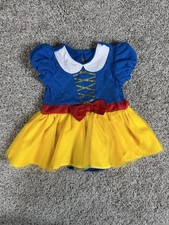 Disney Baby Snow White Tutu Dress Bodysuit Costume 12 18M Blue Yellow