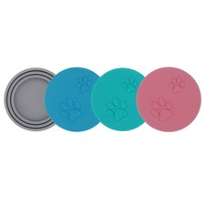 SLSON 4 Pack Pet Food Can Cover Set, Universal Silicone Cat  Dog Food Can Lids