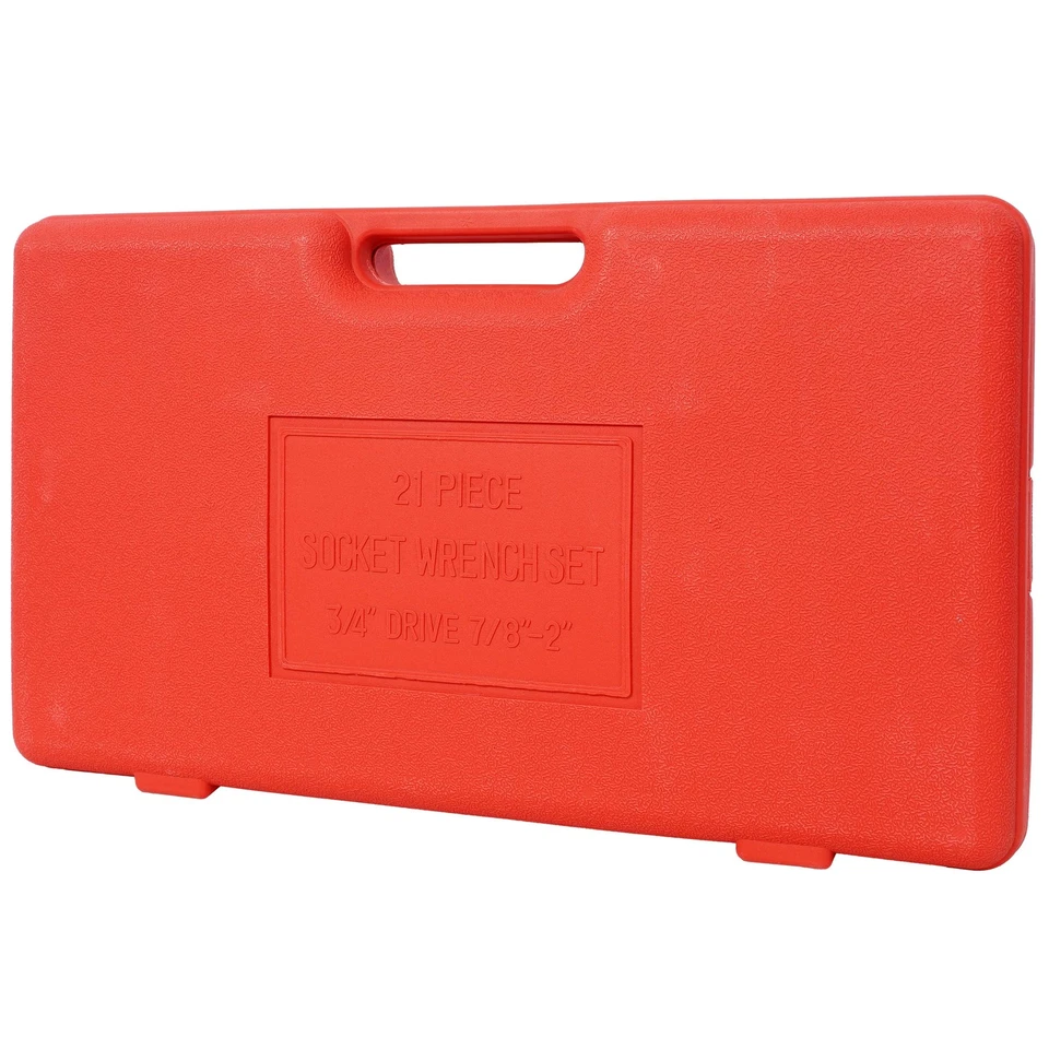 21PCS 3/4" Drive Socket Set 6-Point Standard SAE Sockets - Image 2 of 4