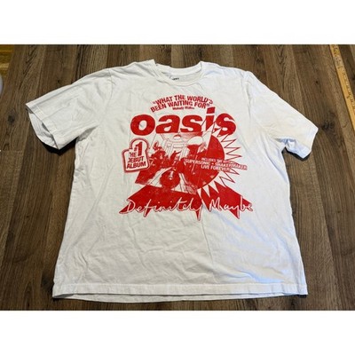 Old Navy Oasis Definitely Maybe Graphic T-Shirt Mens XL White Red