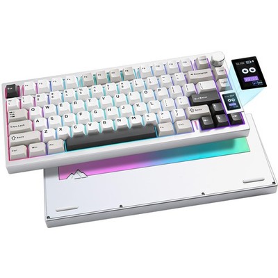 YUNZII AL80 Wireless Mechanical Keyboard,Full Aluminum CNC, Smart LCD Display...