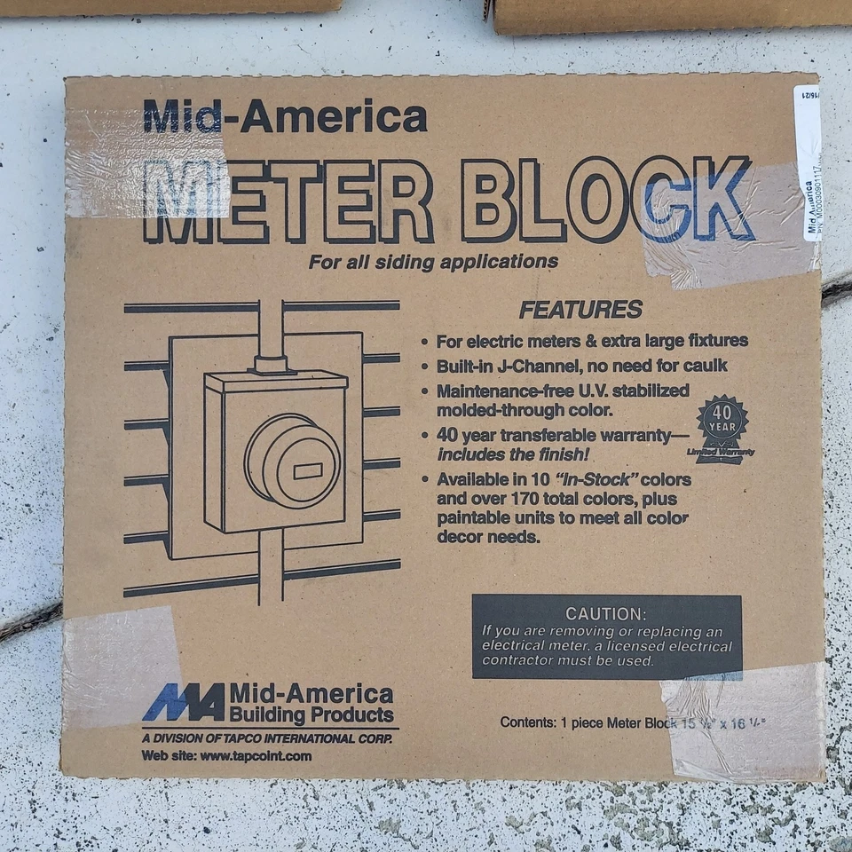 Mid-America MountMaster Meter Block 15.5” X 16.5” , Bright White 201, Paintable - Image 3 of 4