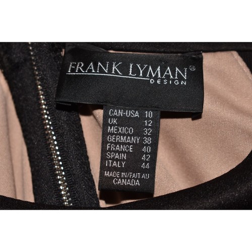 Vestido vaquero elástico de encaje FRANK LYMAN $248 en negro talla 10 - Imagen 3 de 3