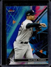 2021 Topps Finest Gleyber Torres Purple/Aqua Vapor Refractor #/250 Yankees