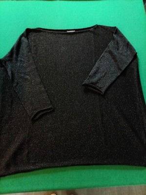 MUA ' Damen Lurex Shirt aus Viskose Farbe schwarz Einheitsgröße