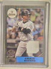 Craig Biggio 2022 Topps Series 1 1987 Topps Relic Black Parallel 97/199 Houston