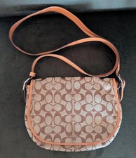 Borsa a tracolla Coach in pelle firmata marrone perfette condizioni