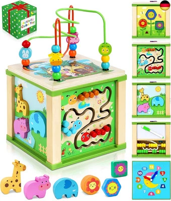 MARKE JOJOIN Jojoin Motorikwürfel Motorikspielzeug ab 1 Jahr - Aktivitätswürfel Montessori Ba