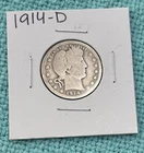 1914-D Barber QUARTER 90% Silver Good Looking Coin!!! L@@K!