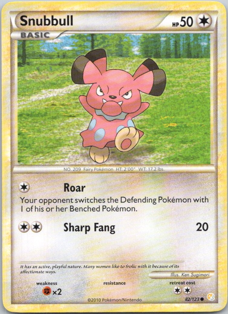 Snubbull #82/123 (LP) HeartGold SoulSilver HS Pokemon