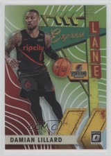 2019 Panini Donruss Optic Express Lane Lime Green Prizm /149 Damian Lillard 1dm4