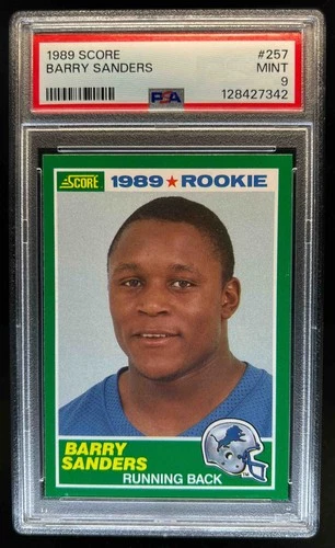 1989 Score Barry Sanders Rookie RC #257 Lions PSA 9