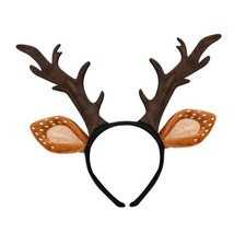 Deer Antlers Headband Hairhoop Headpiece Headdress for Show Stage Fancy Dress