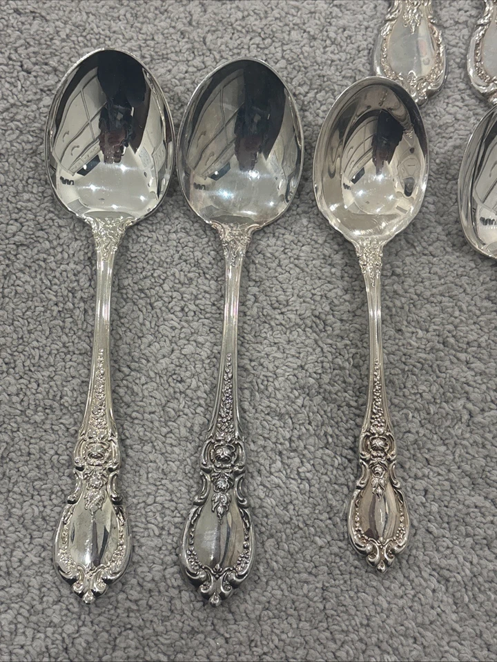 Antigo Toalha EP Old Master Prato de Prata Toalha Talheres - 46 Peças - Porção Para 8 - Imagem 3 de 4