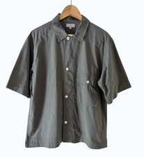 MARGARET HOWELL MHL. Cotton Short Sleeve Shirt Gray Size L Made In Japan