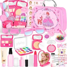 Pretend Makeup for Toddlers, Toy Play Makeup Set for Kids 3-5, Toddler Makeup Ki