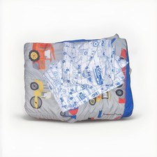 Kids 4 piece Twin Bedding Set Construction Vehicles Polyester Blue Comforter