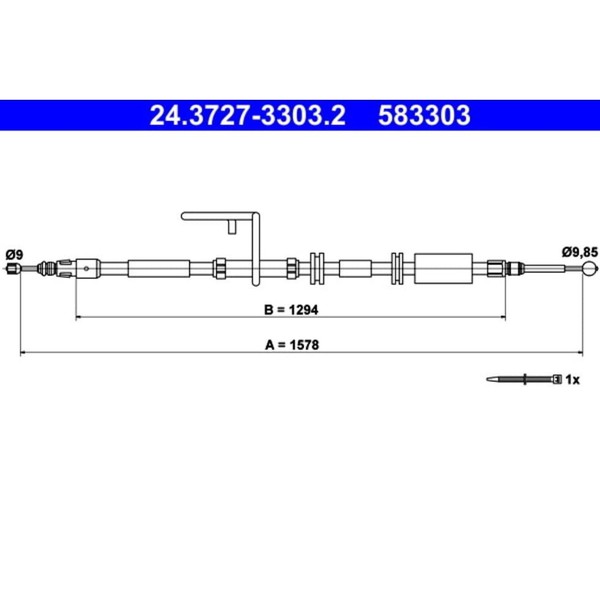 Seilzug Feststellbremse ATE 24.3727-3303.2 FüR Land Rover Freelander 2-image