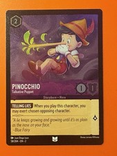 Disney Lorcana Pinocchio Talkative Puppet 58/204 Cold Foil SP     
