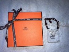 Hermes box from belt with dust bag tissue insert and ribbon empty orange
