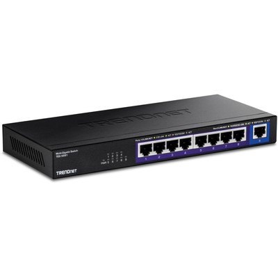 TRENDnet 9 Port Multi Gigabit Switch 8x2.5G 1x10G LED Indicators Wall Mountable
