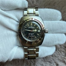 Vostok Amphibia 090662 Automatic Diver Wristwatch Black Dial 31 Ruby Jewels