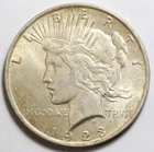 1923 $1 Peace Silver Dollar Uncirculated - RAW - Excellent Luster / Toned