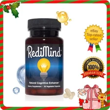 RediMind Natural Cognitive Enhancer 30 Caps-Focus-Memory-Brain Health 1-3pcs
