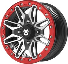 for Can-Am Maverick X3 Commander Warden Forged Wheel Red Beadlock 15x7 4x137 5+2