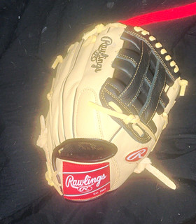Rawlings Select Youth 12" Leather Shell Glove Beige/Black Left Hand barely Used