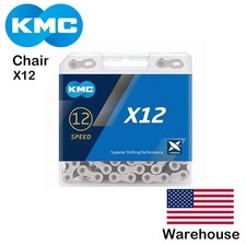 KMC X12 12-Speed Road / MTB Bike Chain Bulk 126L Silver fits SRAM Shimano Campy